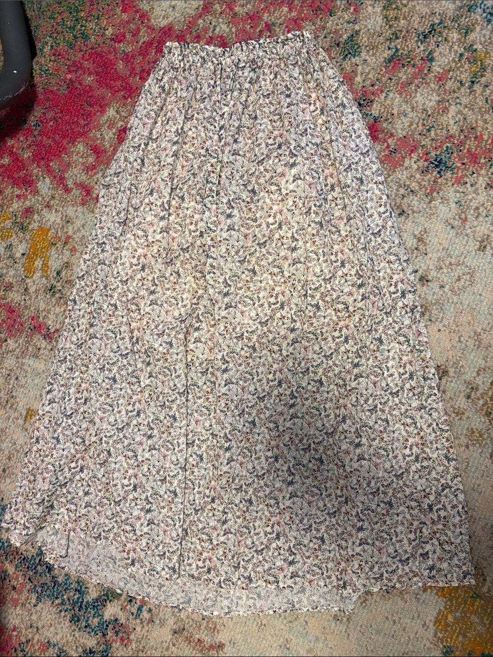 Cotton butterfly design skirt